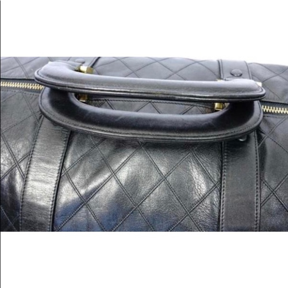 Vintage CHANEL XXL size lambskin Boston travel bag - Picture 5 of 10